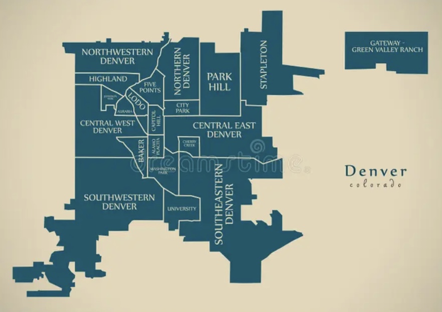 Five points denver map